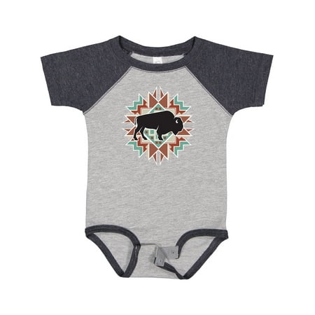 

Inktastic Buffalo Cute Western Pattern Gift Baby Boy or Baby Girl Bodysuit