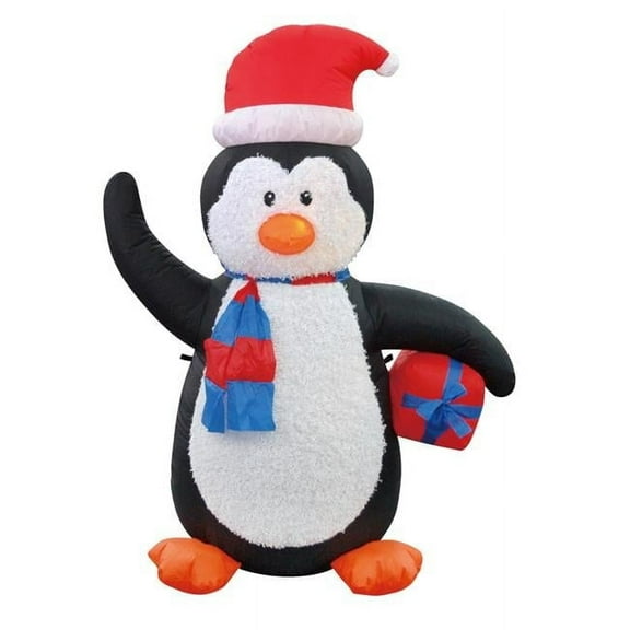 Jeco Inflatable Penguin Decor in White and Black