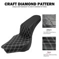 thumbnail image 3 of Driver Passenger for SEAT White Stitching For Harley Softail Slim Street Bob 18-2024, 3 of 4