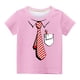 thumbnail image 3 of Niño Pequeño Camisa de Pascua Chico Manga Corta Camiseta Gráfica Cuello Redondo Crop Top para 3-14 Años Niñas Y Chico, 3 of 3