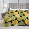 thumbnail image 4 of Kll Fleece Blanket Plush Throw Blanket Bee Honey,Soft Fuzzy Cozy Flannel Blanket For Couch Sofa Bed.(80"X60"), 4 of 9
