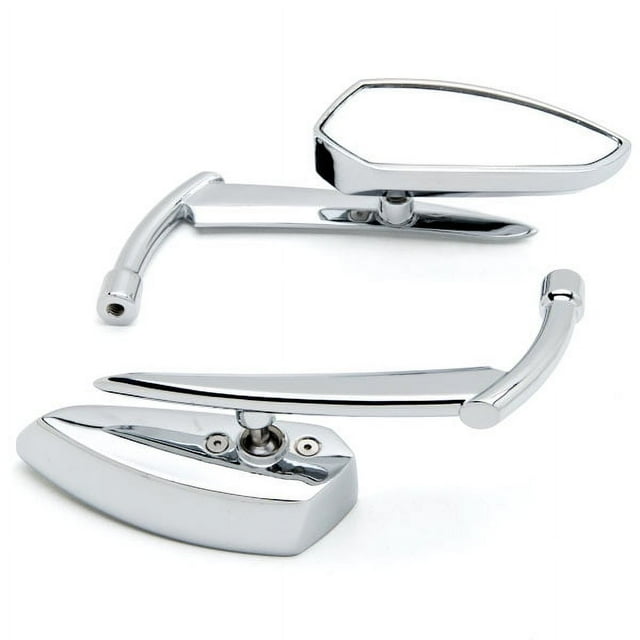 Krator Custom Rear View Mirrors Chrome Pair w/Adapters Compatible with Yamaha YZFR6 R6S YZF R6