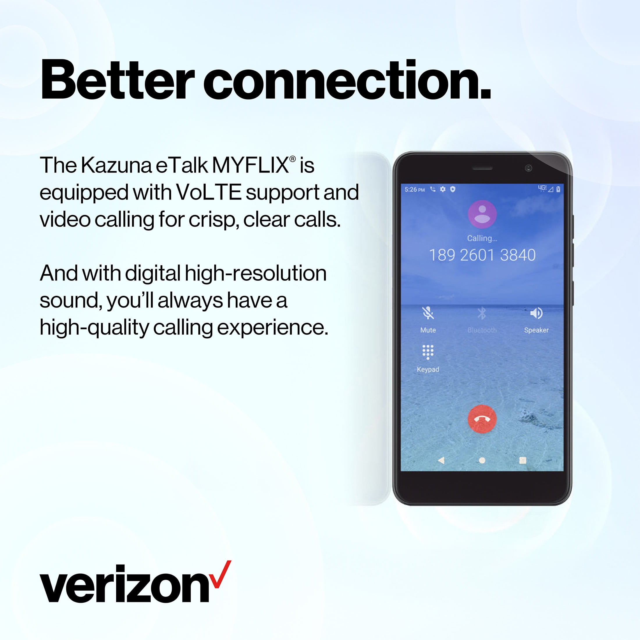 Verizon e-Talk Takumi MyFlix, Black - Prepaid Smartphone