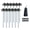 Black, variant on 7829 12Pcs Camping Tent Stakes, Carbon Steel Canopy Stakes Spikes Heavy Duty Tent Peg