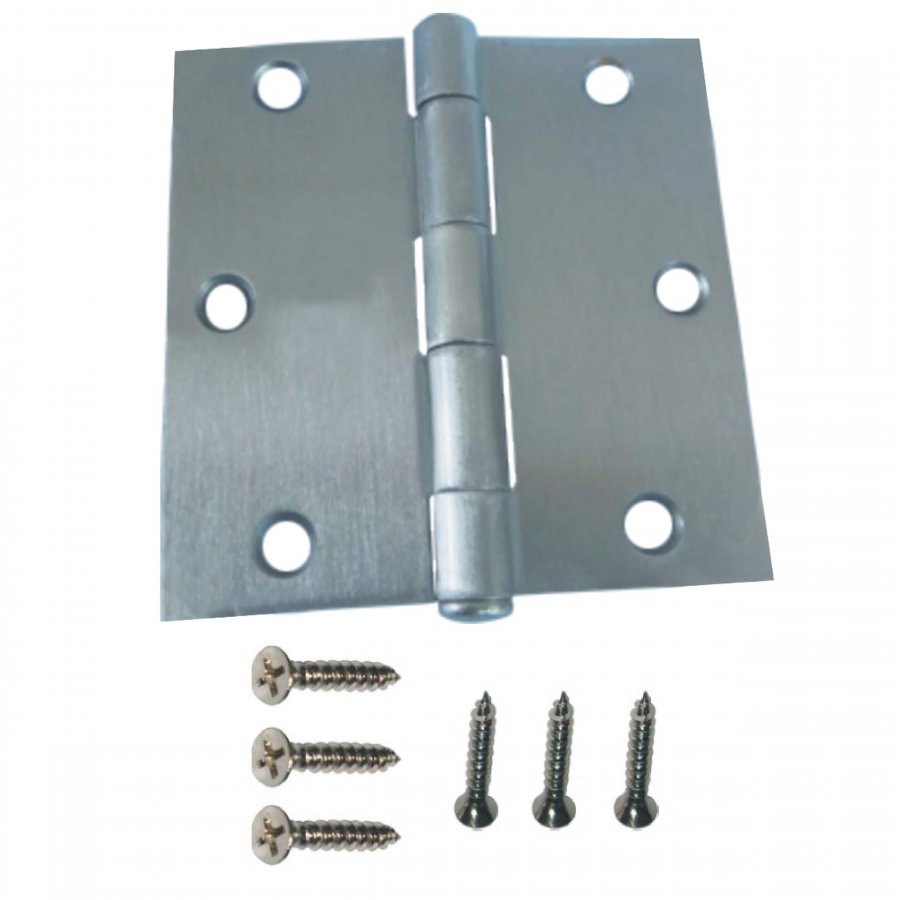 Steel door hinge 31/2"Square corner,satin nickel,removable pin, door