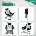 thumbnail image 4 of Oversized Rocking Camping Chair with Side Pocket High Back Portable Lawn Recliner for Adults Heavy Duty, 4 of 6