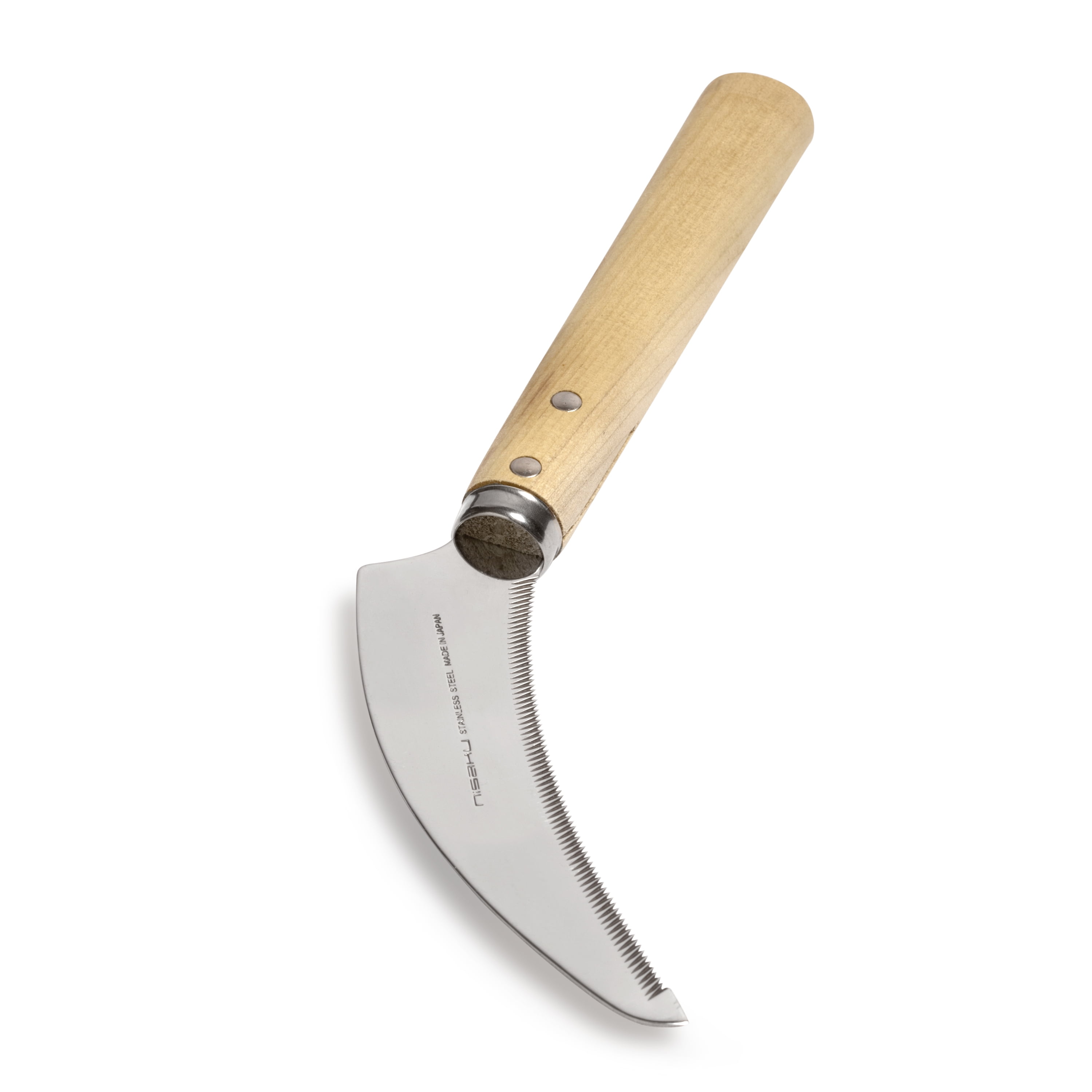Nisaku MINI CUT KAMA Stainless Steel Saw Tooth Sickle, 8Inch Blade