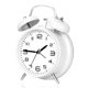 thumbnail image 1 of Reloj despertador Vevor doble campana 4 pulgadas pantalla 3D blanco, 1 of 5