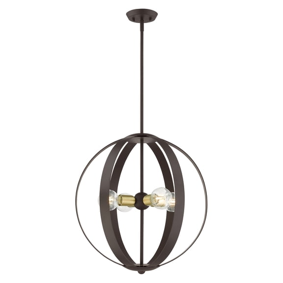 Livex Lighting - Modesto - 4 Light Chandelier in Industrial Style - 20 Inches