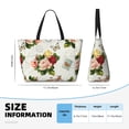 thumbnail image 4 of Gaeub Vintage Bike Flower Butterfly Beach Travel Bag, Multi-Pocket Beach Bag, Summer Vacation Bag, Beach Essentials Tote, 4 of 7