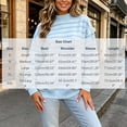 thumbnail image 3 of Jowdiw Womens Striped Mock Neck Sweatshirt Long Sleeve Drop Shoulder Loose Pullover Top, 3 of 5