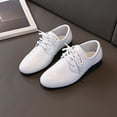 thumbnail image 5 of Kogui Boys Casual Dress Shoes Boy's Casual Dress Oxford Comfort Uniform Formal Fashion Sneaker Shoes Size 2.5 (White,Big Kids 2.5), 5 of 7