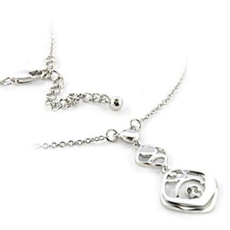 

Beautops LOA150 - Rhodium Brass Chain Pendant with No Stone - 16