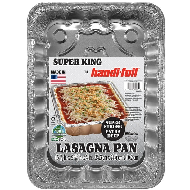 Handi-Foil Eco-Foil Super King Aluminum Foil Rectangular Lasagna Pan, 1 ...