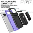 thumbnail image 5 of for Google Pixel 6 Pro Case - Heavy Duty Phone Holster with Belt Clip | with Kickstand | Shockproof, Dual Layer Protective | Drop Protection Hybrid Case for Google Pixel 6 Pro | Purple, 5 of 15