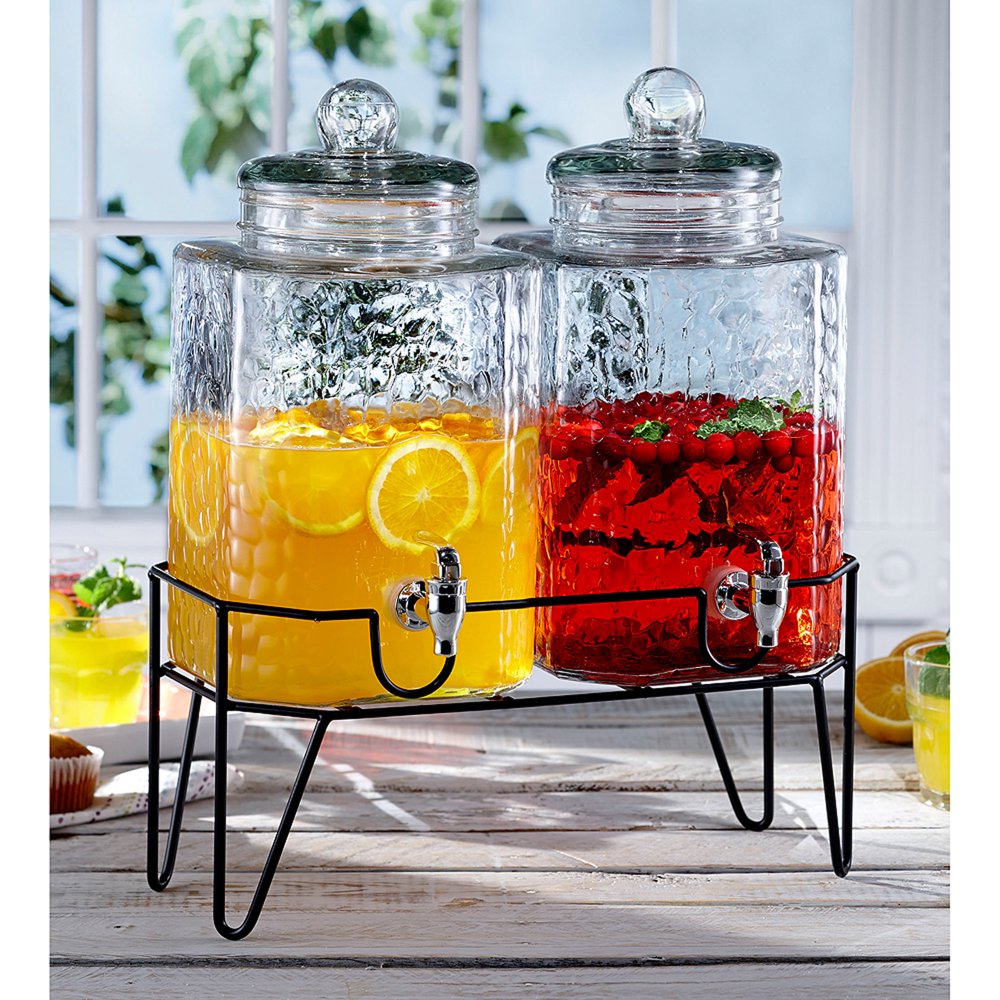 Style Setter Hamburg Set Of 2 Dispensers With Stand, 1.5