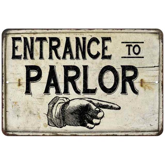 Entrance to Parlor Vintage Look Chic Distressed 8x12108120020166