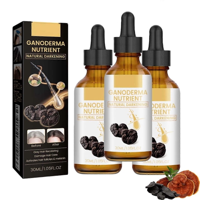 Sérum anticanas con extracto de Polygonum negro para el crecimiento natural y el cuidado del color, 30 ml, 3 unidades.