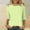 Mint Green, variant on Vivianyo HD Classic Women's 3/4 Sleeve Shirt Women's Fashionable And Casual Solid Color Round Neck Three-quarter Sleeve 3/4 Sleeve T-Shirt Top