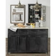 thumbnail image 3 of Maklaine 4 Drawer Kitchen Island in Black and White, 3 of 8