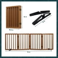 thumbnail image 2 of Semiocthome Barrière pour Animaux Pliable en Bambou, Barrières Autoportantes pour Chien pour Entrée, 4 Panneaux, Noyer, 2 of 8