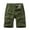 Army Green, variant on Men's Belted Long Cargo Shorts for Men, Knee Length Mens Cargo Shorts, Half Length Pants (Big and Tall Shorts for Men) Black L