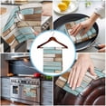 thumbnail image 3 of Blue Brown Vintage Kitchen Towels Set of 2, Water Absorbent Dish Towel, Retro Farmhouse Elegant Pastoral Decorative Hand Towels - Quick Drying Cloth for Cooking Baking, 18x28 Inch, 3 of 8