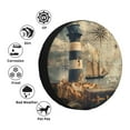 thumbnail image 4 of Fuzoiu Vintage Nautical Lighthouse Print Universal Spare Tire Cover with Buckle Strap, Waterproof Wheel Covers for Jeep, Trailer, RV, Truck and All Car-17 inch, 4 of 6