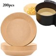 thumbnail image 2 of Papier Jetable pour Friteuse à Air Chaud : 200 Pcs Papier Parchemin Rond 6.3 Po pour Cuisson, 2 of 9