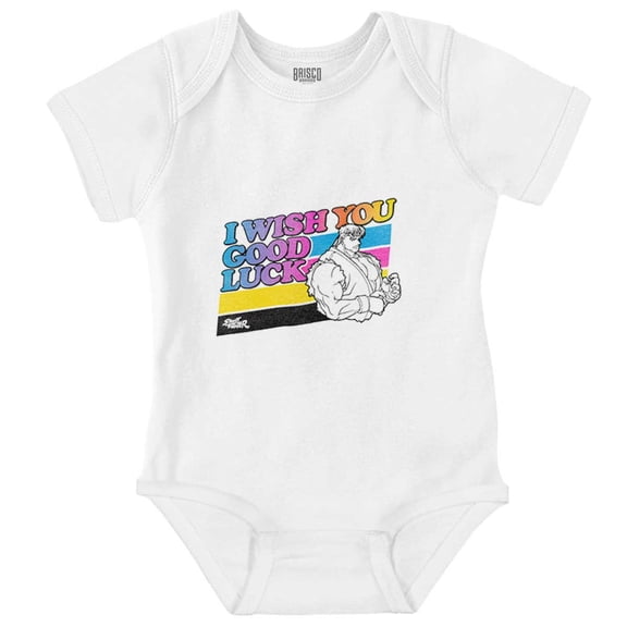 Street Fighter Ryu Wish You Good Luck Romper Boys or Girls Infant Baby Brisco Brands NB
