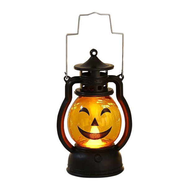 Lámpara LED de noche para decoración de Festival luz de linterna Kuymtek de calavera de calabaza adorno de Halloween utilería novedad