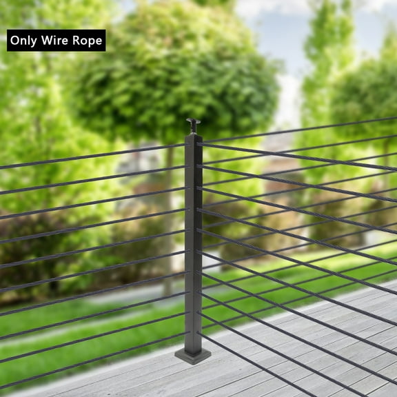 Wire Rope Stainless Steel Cable 300ft 1 8 Black Indoor Cable Railing System