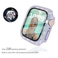 thumbnail image 3 of Surace Smartwatch Protective Cover Compatible with Apple Watch Case 41mm with Screen Protector Bling Rhinestone Case for iWatch Series 7/8/9 (41mm, Black/Iridescent/Clear), 3 of 8