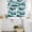 Teal, variant on Turquoise Ombre Kitchen Curtains Sets for Windows 36 Inch Length, Modern Geometric Moire Abstract Art Rod Pocket Window Treatments Tier Curtains and Valances Set for Bedroom/Bathroom