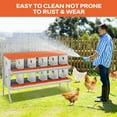 thumbnail image 2 of Yeshouse Nido para gallinas de 6, 8 y 10 agujeros, de acero galvanizado inoxidable, para gallinas, fácil de recoger y limpiar, 2 of 7