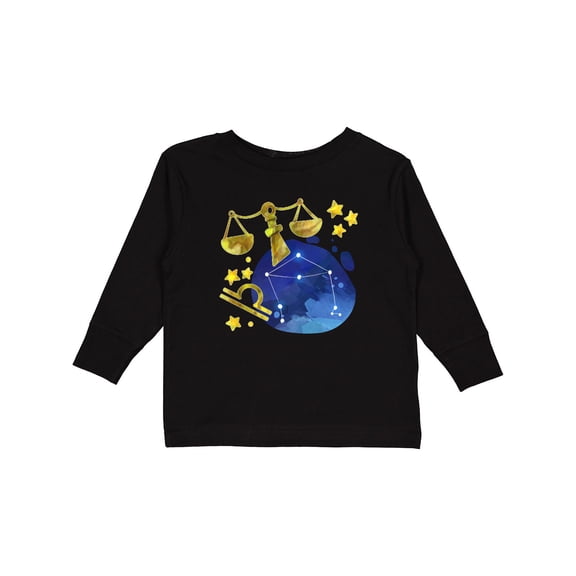 Inktastic Libra Constellation Zodiac Sign Illustration Boys or Girls Long Sleeve Toddler T-Shirt