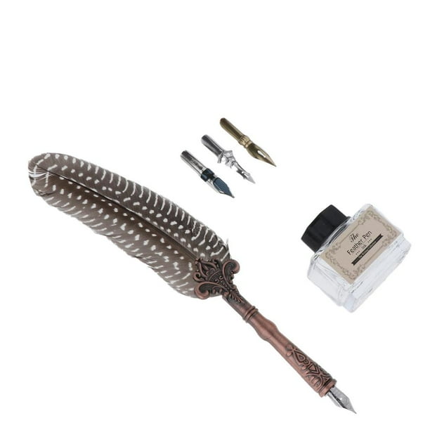 Bolígrafos antiguos BLESIY para arte escritura firmas caligrafía decoración regalos Negro