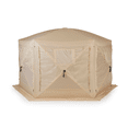 thumbnail image 4 of Clam Quick Set Pavilion Portable Camping Outdoor Gazebo Canopy, Tan (2 Pack), 4 of 5
