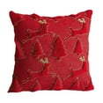 thumbnail image 6 of FeiFu 17.7x17.7in Christmas Pillow Throw Reindeer Christmas Tree Style Soft for Sofa Bedroom and Holiday Festive Decor(With Pillow Insert ), 6 of 6