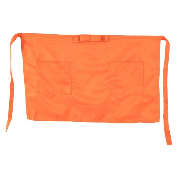 7 Kinds Of Solid Color High-Quality Short Aprons With Two Pockets Are Suitable For Bar And Restaurant Waiters And Waiters[yellow]