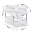 thumbnail image 3 of Estante de almacenamiento de cocina tipo cajón, bandeja de baño transparente antideslizante, estantes para artículos diversos cosméticos, organizador Sunnimix debajo del fregadero organizador, 3 of 7