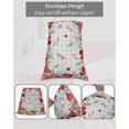 thumbnail image 6 of Valentines Love Heart Queen Pillow Cases Set of 2 - Microfiber Bed Throw Pillow Covers, Eucalyptus Red Love Heart Grey Plaid Decorative Lumbar Pillow Cover with Envelope Closure for Sofa 20"x30", 6 of 6