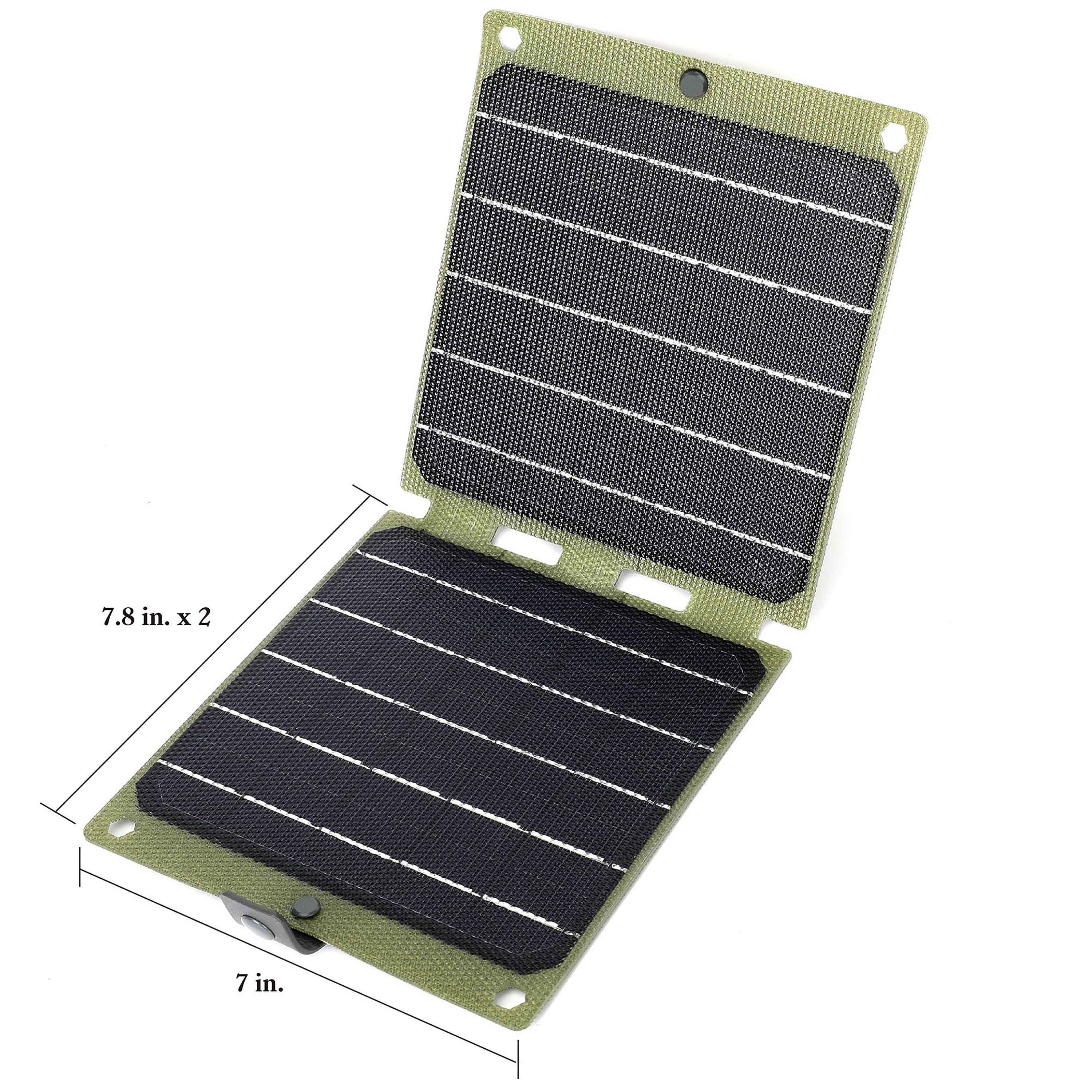 Swiss Tech 10W foldable solar panel, USB-A & USB-C output, waterproof for emergency use