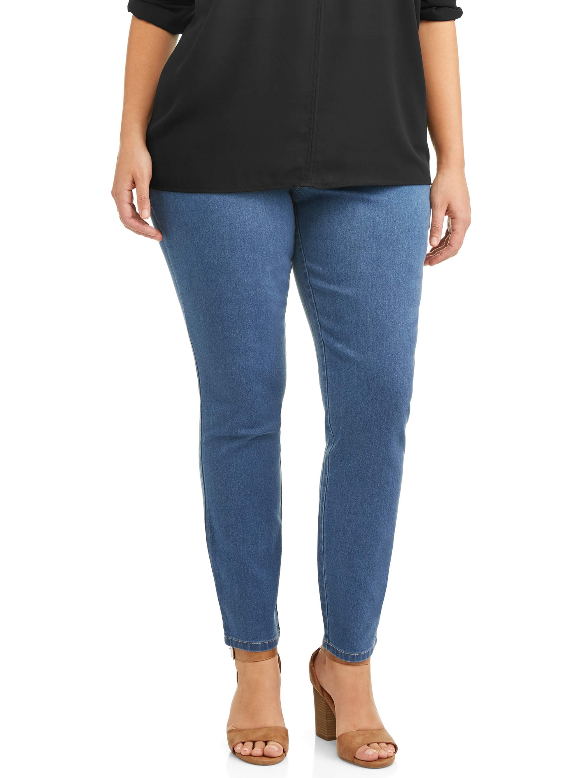 walmart plus size denim jeggings