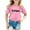 Pink, variant on T Shirt,Girls Tees Shirts Title Squid Theme Printed Children’s Fashion Loose T Shirt,Shirt,3-4 Years