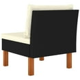 thumbnail image 5 of vidaXL Middle Sofas 2 pcs Poly Rattan and Solid Eucalyptus Wood, 5 of 5