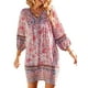 thumbnail image 2 of Txlixc Vestido estampado bohemio para mujer Vestidos estampados florales vintage bohemios Vestido de playa de estilo étnico Vestido informal de manga larga Txlixc Casual, 2 of 9