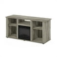 thumbnail image 4 of Modern Fireplace TV Stand with Storage - 55 Inch TV Entertainment Center, French Oak Grey, 4 of 7
