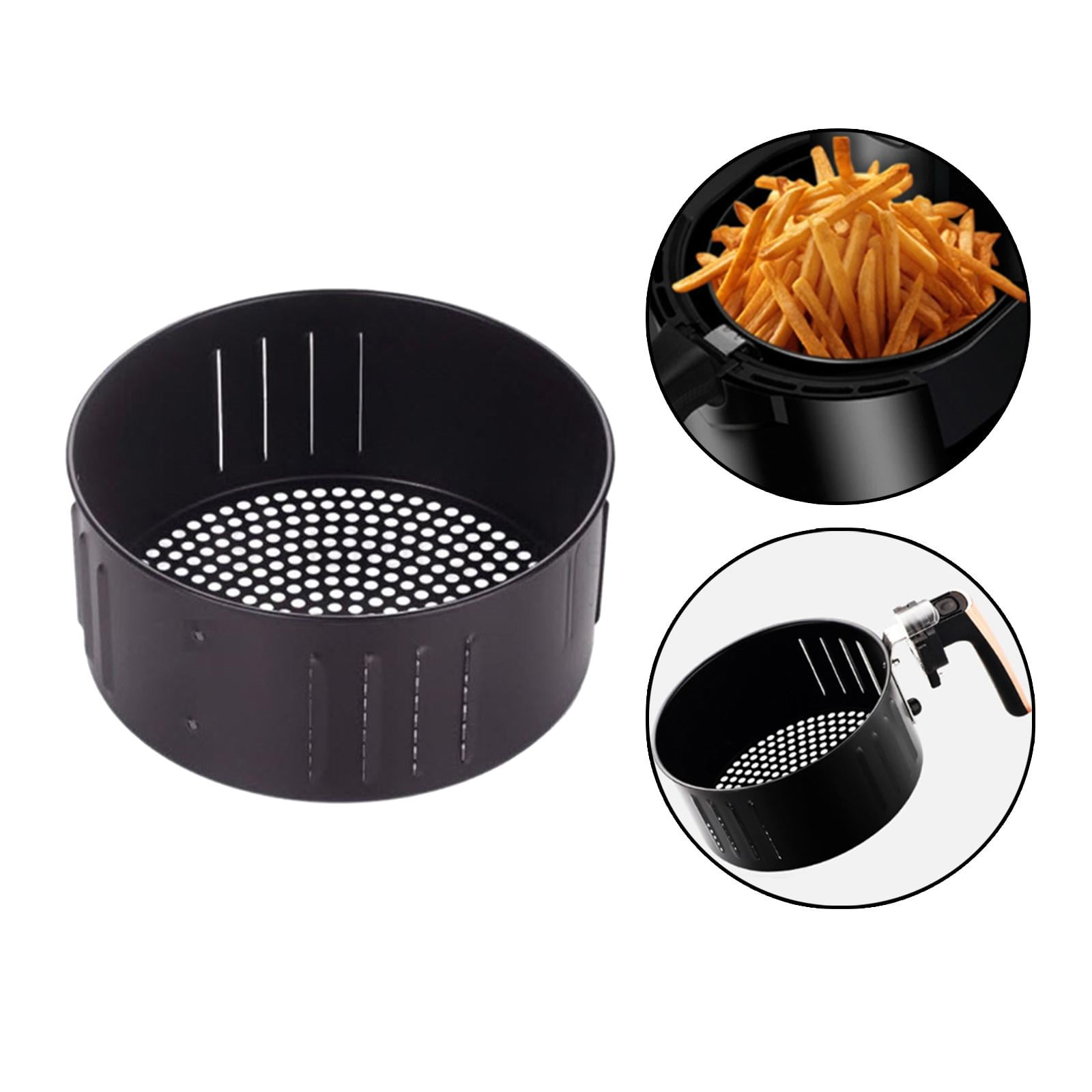 Fiocias Air Fryer Replacement Basket Baking Tray Practical Non Stick Reusable Pot Bottom 3.5L 21x10cm