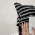 thumbnail image 3 of Gorro divertido con orejas Gorro de punto con orejas de gato Gorro de punto con orejas de gato Cuernos de diablo para niña, 3 of 3